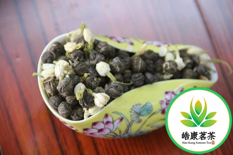 Mo Li Long Zhu ароматизированный цветками жасмина зеленый чай
